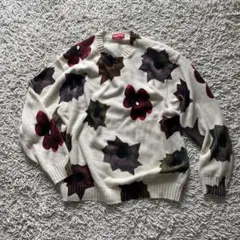 Supreme 花柄ニットセーター 長袖　Supreme Nate Lowman Supreme 花柄ニットセーター 長袖 Supreme Nate Lowman