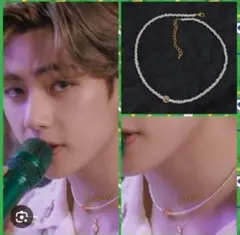 BTS テテ V ハンドメイド ビーズネックレス