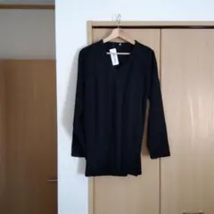 ANLI ブラック Vネック 長袖 3L