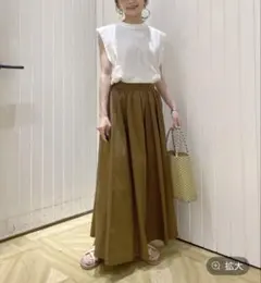 LOWRYS FARM♡タックフレアロングスカート