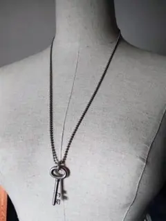 ヴィンテージ カギ 鍵 ネックレス ペンダントトップ Y2K ボールチェーン