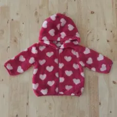 ハート柄 oフリースアウター