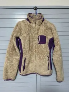 Columbia フリースジャケット Lサイズ ベージュ/パープル