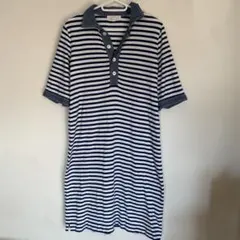 HUMAN WOMAN ストライプ ポロシャツワンピース EU 40