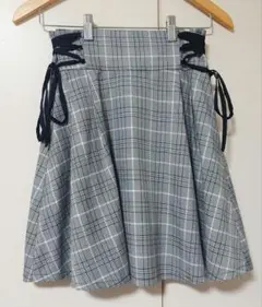 MAJESTIC LEGON レースアップチェック柄スカート
