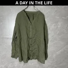 A DAY IN THE LIFE ユナイテッドアローズ リネン シャツ カーキのサムネイル