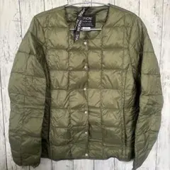 TAION オリーブ キルティングダウンジャケット L