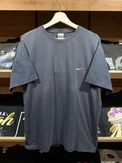 00s NIKE ナイキ スウォッシュ Tシャツ ネイビー フェード L 雰囲気