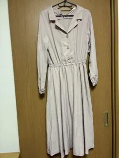 長袖ワンピース ピンク L