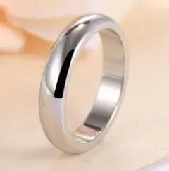 プレーンリング シルバー リング幅４ｍｍ　ステンレス
