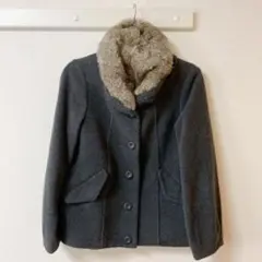 リアルファー付きコート/ラビットファー◇ショート丈コート