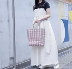 ACCOMMODE ラフィアトートバッグ
