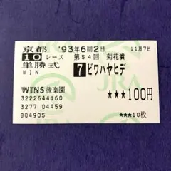 ナリタブライアン 1994年 菊花賞 単勝馬券 - メルカリ