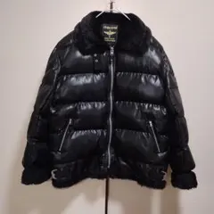 00s グランジ ファー 中綿ジャケット 平成ギャル男 黒 大きいサイズ3L