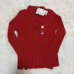 【新品タグ付き】ユニクロ エクストラファインメリノリブポロカーディガン