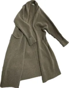 スタディオクリップ　ニットロングカーディガン　ライトブラウン