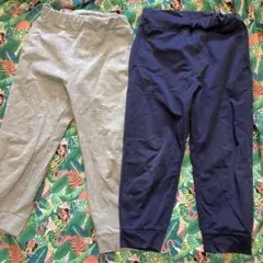 ユニクロ　グレーとネイビー　長ズボン 2点セット110