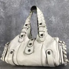 u96【美品】クロエ　レザー　シルベラード　ホワイト　ハンドバッグワンショルダー u96【美品】クロエ レザー シルベラード ホワイト ハンドバッグワン