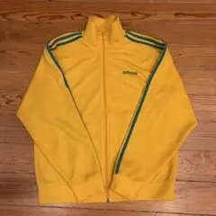 【レトロ】アディダス トラックジャケット ジャージ 黄 緑 L メンズ