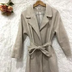 ★ブランフィセル★ロングガウンコート 【F】 ベルト付 綺麗め 上品