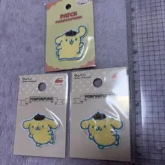 ポムポムプリン ワッペン 3個セット