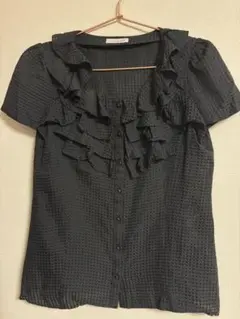 美品●AUSTIN REED オースチンリード ●シルク混 フリルシアーブラウスのサムネイル