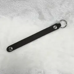 ストラップ　キーホルダー　焦げ茶　マット　革　レザー　姫路レザー　ハンドメイド