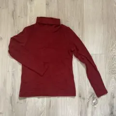 ヒートテックフリースタートルネック バーガンディ Sサイズ