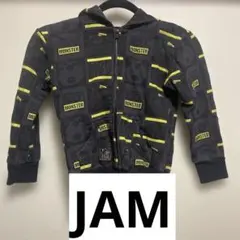 JAM ストーリーズ　ロゴプリント フード付長袖パーカー 黒　トレーナー 120