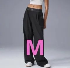 alo yoga ワイドレッグパンツ ブラック M