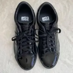 美品 オニツカタイガー ブラック 黒 エナメル 23cm