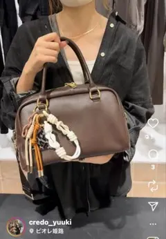 値下げ中　credo sanbi レザー 2WAY ショルダーバッグ ブラック