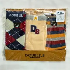 【新品】MIKI HOUSE DOUBLE.B 靴下 17-19cm 3足セット