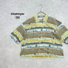 a1966＊Chatmyer 柄シャツ　半袖【9】カジュアル　お洒落　綿100%