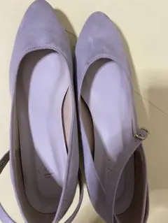 ラベンダー ストラップ付きハイヒール 23.5cm