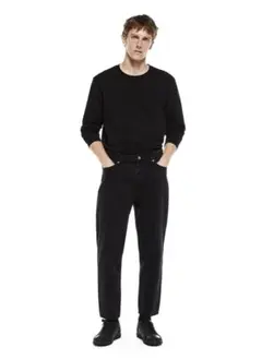 ZARA CARROT FIT ダメージパンツ ブラック キャロットフィット