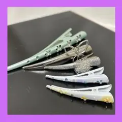 花柄ヘアクリップ ヘアクリップ 5点セット まとめ売り 髪留め ヘアアクセサリー