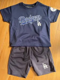 新品未使用　タグ付き　90cm MLB ドジャース　半袖上下セットアップ