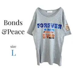 bonds&peace【L】半袖プリントTシャツ ヴィンテージ アメリカ グレーのサムネイル
