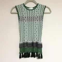 新品同様 マメクロゴウチ ニット ベスト 中古・古着通販】mame kurogouchi (マメクロゴウチ) Drop Jacquard
