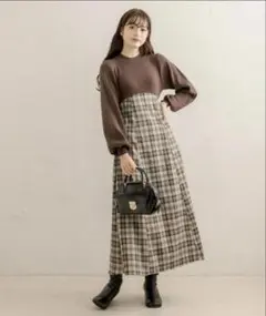 ニットドッキングワンピース　OLIVE des OLIVE