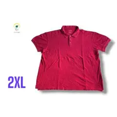 【各種割引】 Red Head 無地 鹿ノ子 ポロシャツ レッド 2XLのサムネイル
