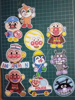 アンパンマン 刺繍ワッペンセット 16個