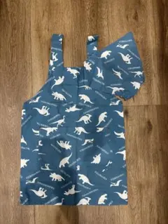 恐竜のエプロン、三角巾のセット