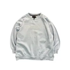 7TAS1【PLAYBOY】ロゴプリント　スウェット　裏起毛　ブルー　古着