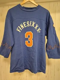 FINESIXXX 七分袖カットソー ロイヤルブルー L