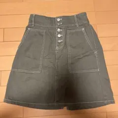 OLIVE des OLIVE カーキ デニム ミニスカート