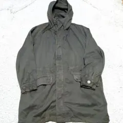 12-86 80s古着VINTAGEフランス軍モッズコート　カーキ