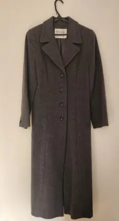 Private Label ウール ロングコート ファー付き