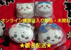 ちいかわハチワレおかおミニシリコンポーチ、ミニがまぐちリボン4点セット